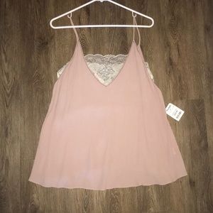 Light Purple Tank with Attached Bralette